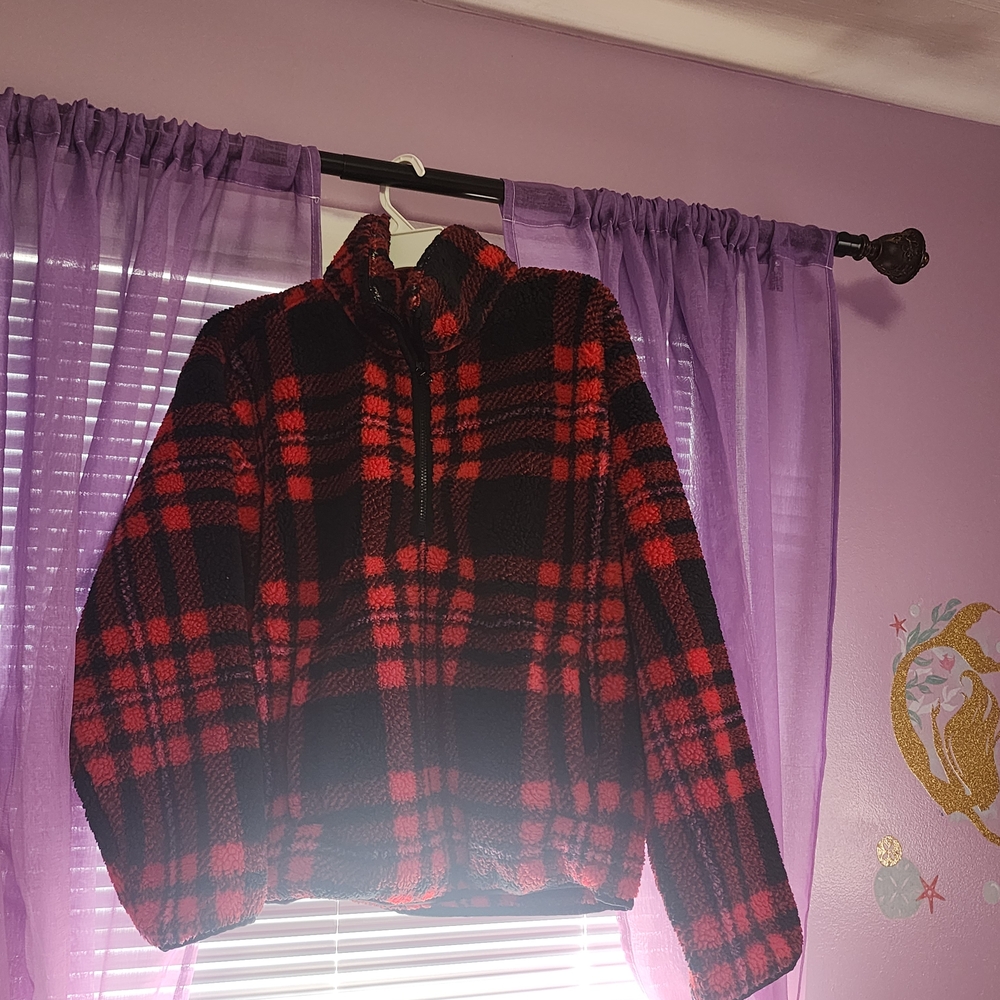 Red and Black Plaid Jacket